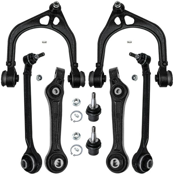 Detroit Axle - RWD Front End Kit for Chrysler 300 Dodge Challenger Charger Magnum, 2 Lower Control Arms 2 Lower Ball Joints 4 Control Arms w/Ball Joint Replacement