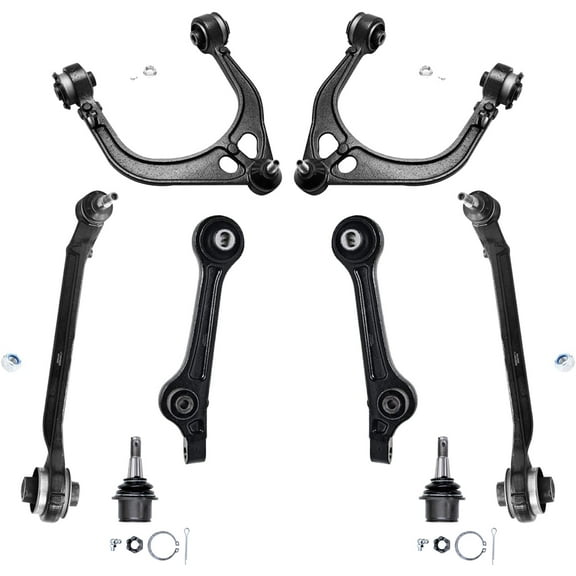 Detroit Axle - RWD Front End Suspension Kit for 2011-2019 Chrysler 300 Dodge Charger Challenger 2 Upper Control Arms w/Ball Joints 4 Lower Control Arms 2 Lower Ball Joints Replacement