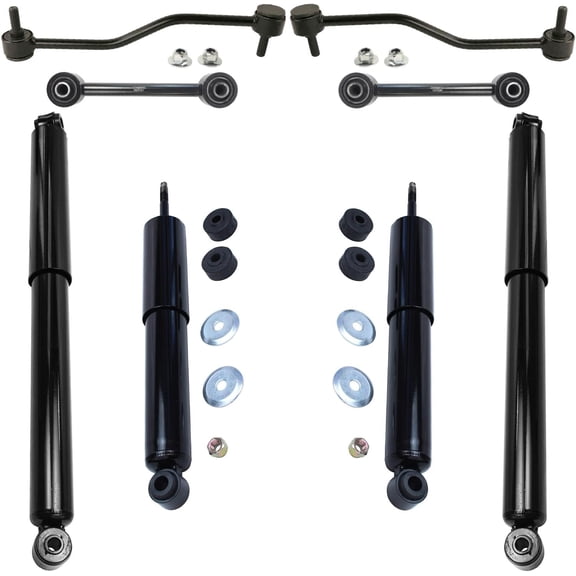 Detroit Axle - RWD Front & Rear Shock Absorbers + Sway Bar Links Replacement for 2017 2018 Ford F-350 Super Duty - 8pc Set