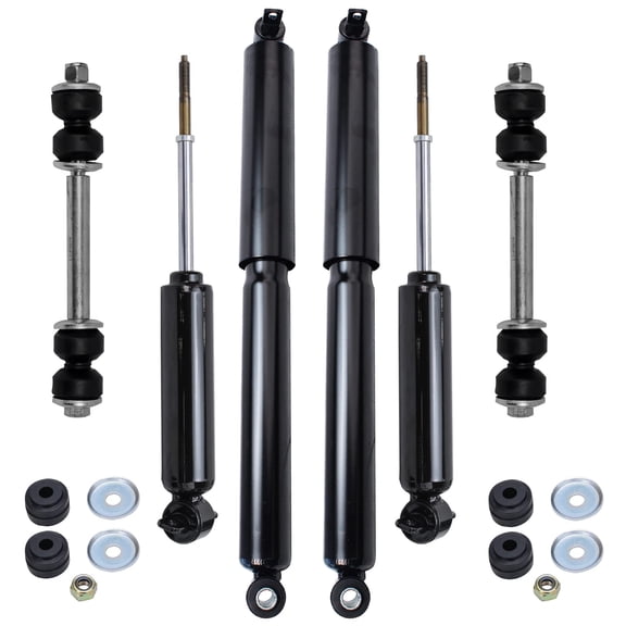 Detroit Axle - RWD Front Rear Shock Absorbers Sway Bars Replacement for Chevrolet S10 Blazer GMC Jimmy Sonoma Isuzu Hombre - 6pc Set