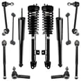 thumbnail image 1 of Detroit Axle - 12pc RWD Front Struts Kit for Chrysler 300, Dodge Charger Magnum, 2 Struts w/Coil Spring 4 Tie Rods 2 Rear Shock Absorbers 4 Front and Rear Sway Bars Replacement Suspension, 1 of 6