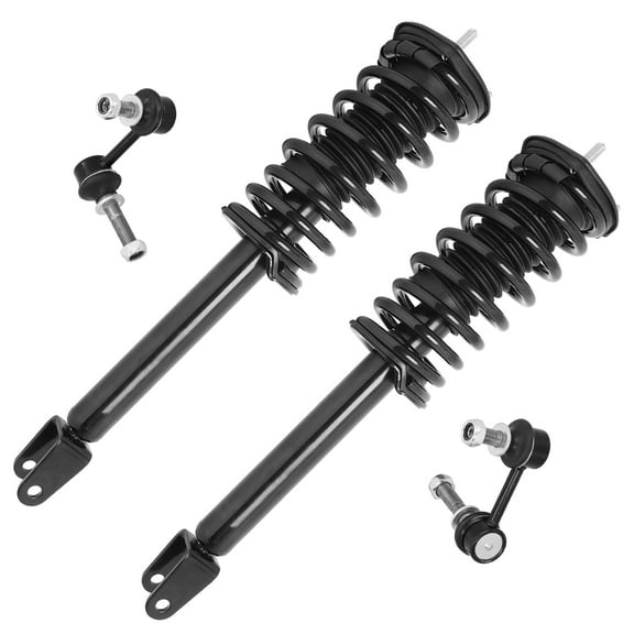 Detroit Axle - RWD Front Struts Sway Bars for 2007-2017 Lexus LS460, 2 Struts with Coil Spring Assembly 2 Sway Bar End Links 2008 2009 2010 2011 2012 2013 2014 2015 2016 Replacement Suspension Kit
