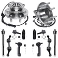 thumbnail image 1 of Detroit Axle - RWD Front Suspension Kit for 2009-2010 Ford F-150, 2 Wheel Bearing Hubs 4 Outer Inner Tie Rods 2 Boots Bellows 2 Lower Ball Joints 2 Stabilizer Sway Bars Replacement, 1 of 8
