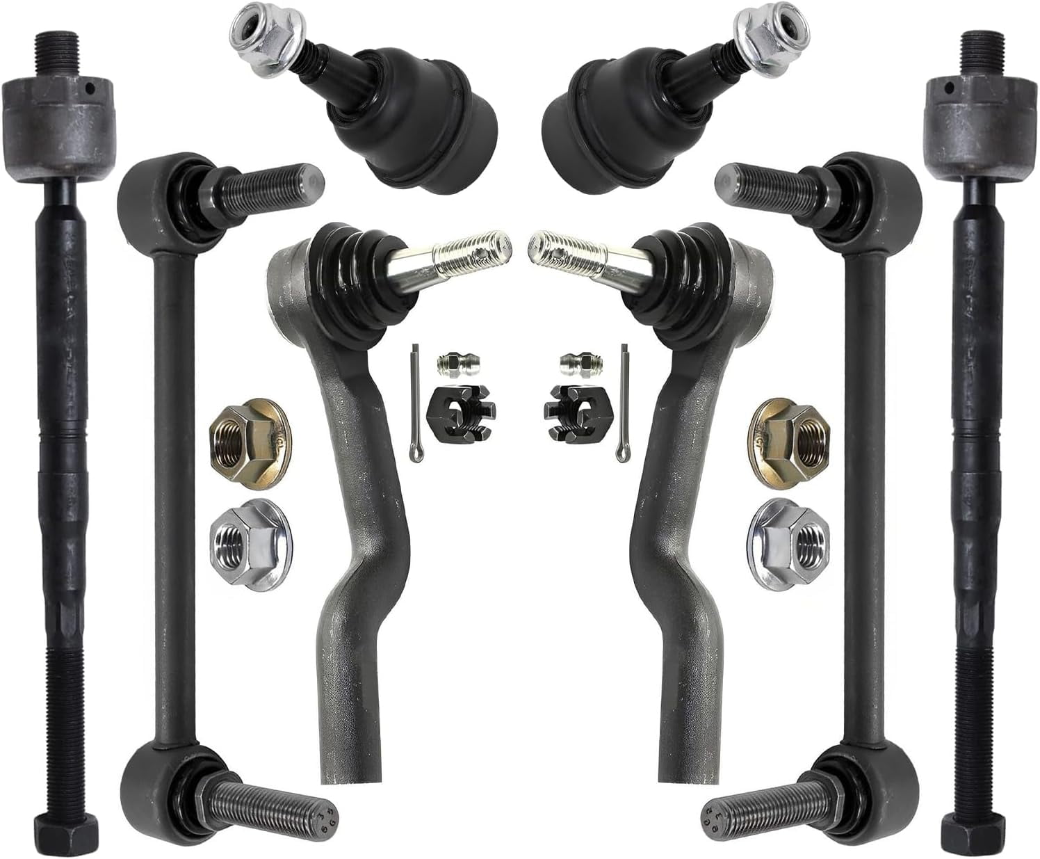 Detroit Axle RWD Front Sway Bar Links Lower Ball Joints Tie Rod Ends