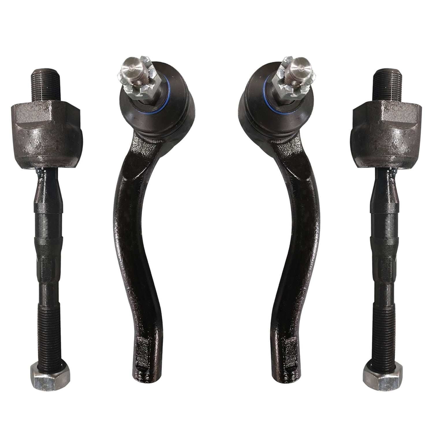Detroit Axle - RWD Front Tie Rods Kit for 2011-2012 INFINITI G25 2010-2013 G37 2015 Q40, 4 Outer Inner Tie Rods End Links Replacement