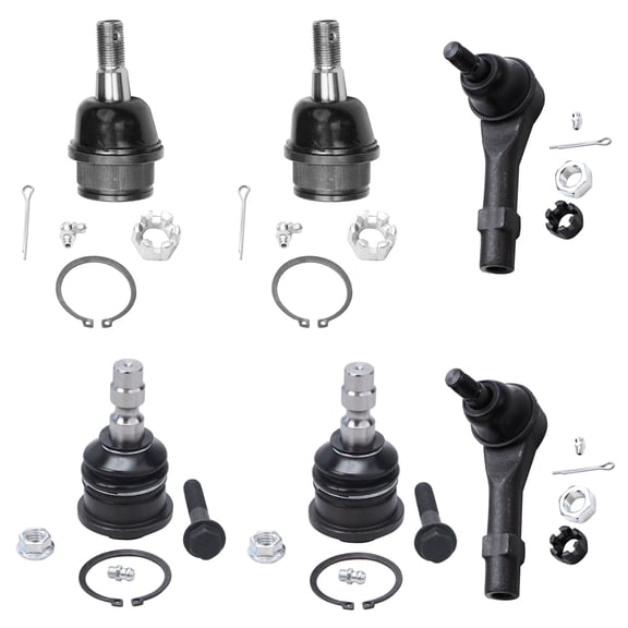 Detroit Axle - RWD Front Upper Lower Ball Joints Outer Tie Rods Replacement for Ford Ranger Mazda B2300 B3000 B2500 B4000 - 6pc Set Fits select: 1998-1999,2002-2004 FORD RANGER SUPER CAB