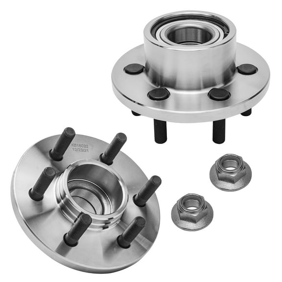Detroit Axle - RWD Front Wheel Bearing Hubs for 99-03 Dodge Durango 97-04 Dakota [2-Wheel ABS], Replacement 1999 2000 2001 2002 2003 Wheel Bearing and Hubs Assembly, Pair Hubs
