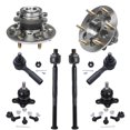 thumbnail image 1 of Detroit Axle - 8pc RWD Front Wheel Bearing Hubs Kit for 09-12 Chevy Colorado GMC Canyon, Wheel Bearing & Hubs Tie Rods Upper Ball Joints 2009 2010 2011 2012 Replacement, 1 of 7
