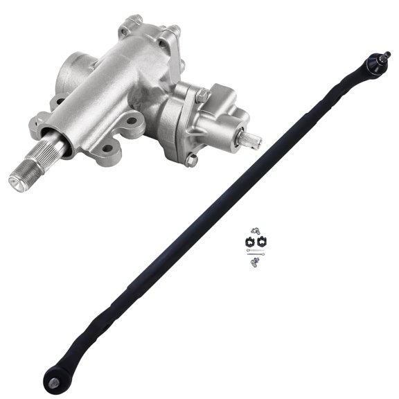 Detroit Axle - RWD Gear Box Kit for 2000 2001 2002 2003 2004 Nissan Frontier [2.4L], Complete Power Steering Gearbox Assembly, Front Center Drag Link Replacement