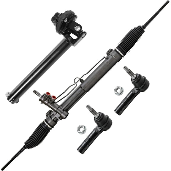 Detroit Axle - RWD Rack and Pinion Kit for 2006-2010 Dodge Charger Challenger Magnum Chrysler 300, Power Steering Rack and Pinion Lower Intermediate Steering Shaft, Front Outer Tie Rods Replacement