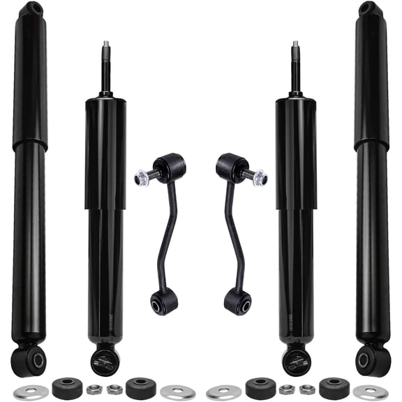 Detroit Axle - RWD Shock Absorbers 6pc Kit for Ford Ranger Mazda B2300 B2500 B3000 B4000 w/Coil Spring Front Suspension 4 Front & Rear Shock Absorbers, 2 Rear Sway Bar End Links