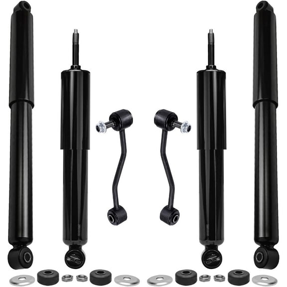 Detroit Axle - RWD Shock Absorbers 6pc Kit for Ford Ranger Mazda B2300 B2500 B3000 B4000 w/Coil Spring Front Suspension Replacement 4 Front & Rear Shock Absorbers, 2 Rear Sway Bar End Links