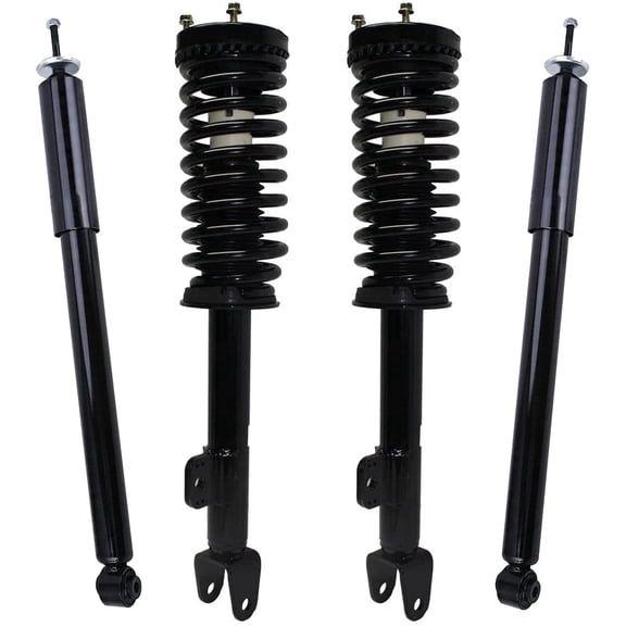 Detroit Axle - 4pc RWD Struts Shocks for 2005-2010 Chrysler 300 2006-2010 Dodge Charger 2005-2008 Magnum, Complete 2 Front Struts with Coil Spring 2 Rear Shock Absorbers Replacement
