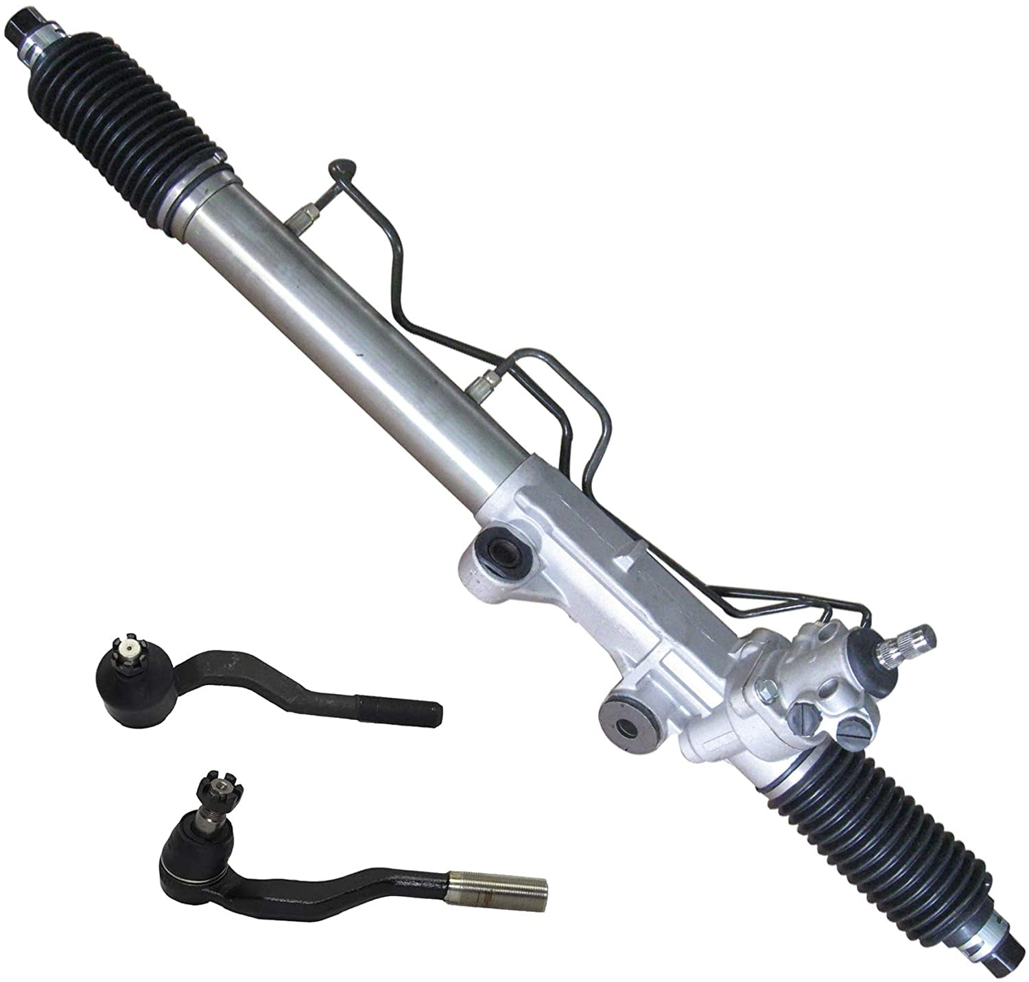 Detroit Axle - Rack & Pinion for 1995-2004 Toyota Tacoma 1996 1997 1998 1999 2000 2001 2002 2003, Complete Front Power Steering Rack and Pinion Assembly, 2 Outer Tie Rod Ends Replacement