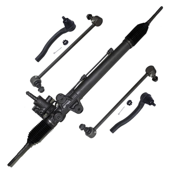 Detroit Axle - Electrical Rack and Pinion Kit for 09-15 Honda Pilot 2009 2010 2011 2012 2013 2014 2015, 2 Outer Tie Rods, 2 Sway Bar End Links