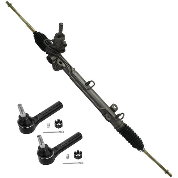 Detroit Axle - Rack and Pinion Kit for 05-07 Dodge Grand Caravan Chrysler Town & Country 2005 2006 2007, Power Steering Rack and Pinion Assembly, 2 Outer Tie Rod Ends Replacement