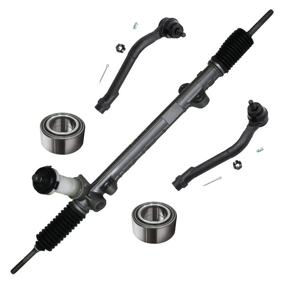 Detroit Axle - Rack and Pinion Kit for 11-13 Hyundai Sonata, Electronic Assist Steering Rack and Pinion Outer Tie Rods Wheel Bearings 2011 2012 2013 Replacement