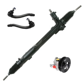 Detroit Axle - Rack and Pinion Kit for 2001-2003 Mercedes-Benz ML320, 2003-2005 ML350, 2002-2003 ML500 Power Steering Pump with Pulley Rack and Pinion Front Outer Tie Rods