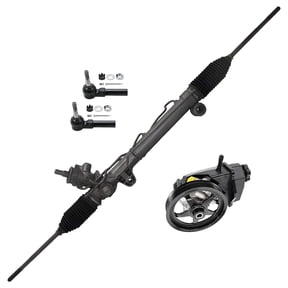 Detroit Axle - Rack and Pinion Kit for 2006-2011 Chevrolet Impala 2006-2007 Monte Carlo, Rack and Pinion Power Steering Pump with Pulley and Reservoir Outer Tie Rods