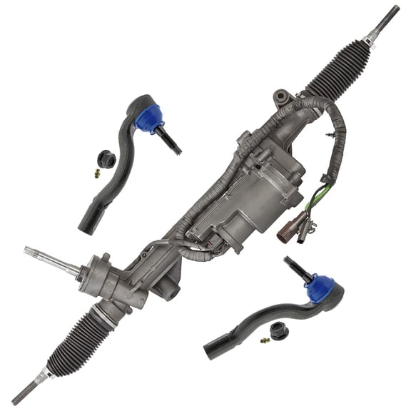 Detroit Axle - Rack and Pinion Kit for 2016-2023 Dodge Durango 2018-2021 Jeep Grand Cherokee, Electric Steering Rack and Pinion, Front Outer Tie Rod Ends