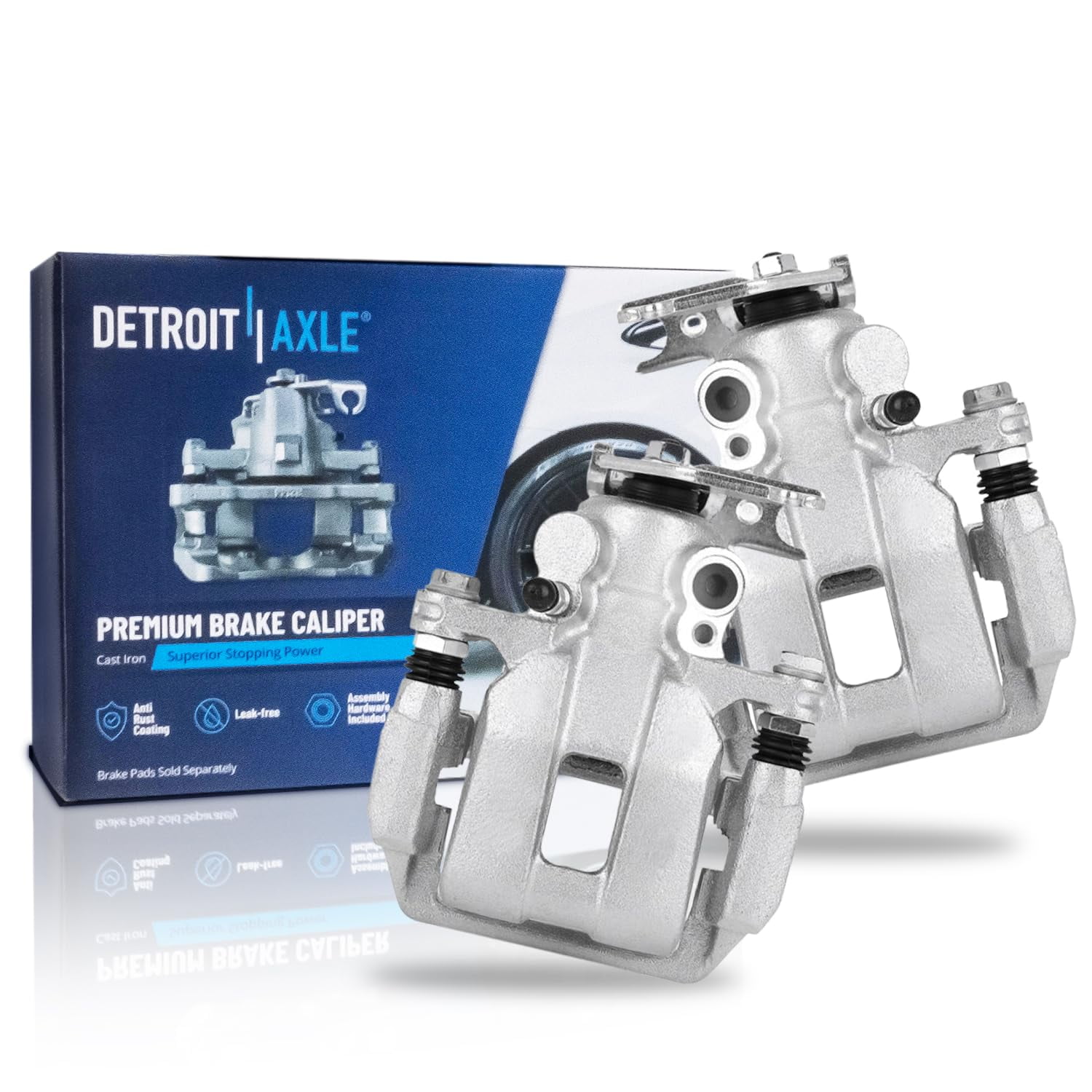Detroit Axle - 2 Rear Brake Calipers w/Brackets for 2013-2017 Honda Accord