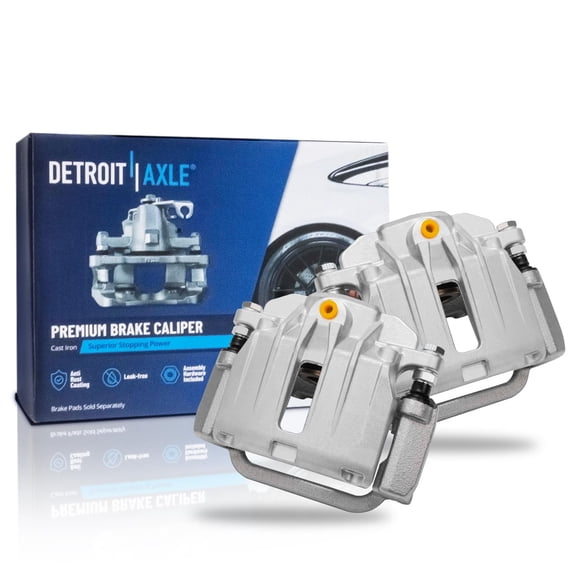 Detroit Axle - Rear 2pc Brake Calipers for Silverado Sierra 1500 Chevy GMC Cadillac DeVille DTS, 2 Disc Brake Calipers with Bracket Replacement