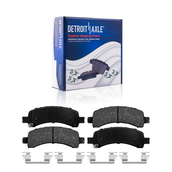 Detroit Axle - Rear 2pc Brake Pads for Chevy Express GMC Savana 2500 3500, 2 Ceramic Brake Pads w/Hardware Replacement