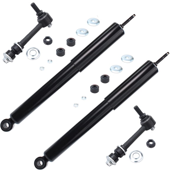 Detroit Axle - Rear 4pc Shock Absorbers Kit for 96-02 Toyota 4Runner, 2 Shock Absorbers 2 Stabilizer Sway Bar Links 1996 1997 1998 1999 2000 2001 2002 Replacement