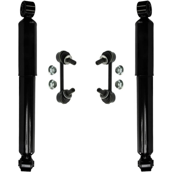 Detroit Axle - Rear 4pc Shock Absorbers Kit for Lexus RX350 RX450h RX350L RX450hL Toyota Highlander, 2 Sway Bars 2 Shock Absorbers Replacement
