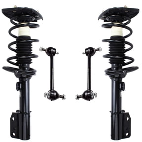 Detroit Axle - Rear 4pc Struts Kit for Chevrolet Impala Monte Carlo Oldsmobile Intrigue,2 Struts with Coil Springs 2 Stabilizer Sway Bar Links Replacement
