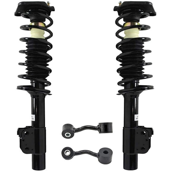 Detroit Axle - Rear 4pc Struts Sway Bars for Chevy Classic Malibu Oldsmobile Cutlass Alero Pontiac Grand Am, Struts w/Coil Spring Stabilizer Sway Bars Replacement Suspension Kit