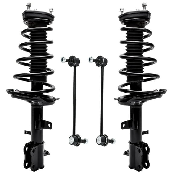 Detroit Axle - Rear 4pc Suspension Kit for AWD Lexus RX330 RX350 RX400h Toyota Highlander, 2 Struts w/Coil Spring Assembly 2 Sway Bar Links Replacement