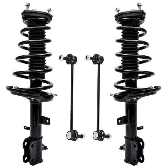 Detroit Axle - AWD Rear Suspension Kit for Lexus RX330 RX350 RX400h Toyota Highlander, 2 Complete Struts & Coil Spring 2 Sway Bar Links Replacement Ready Struts Shocks Assembly