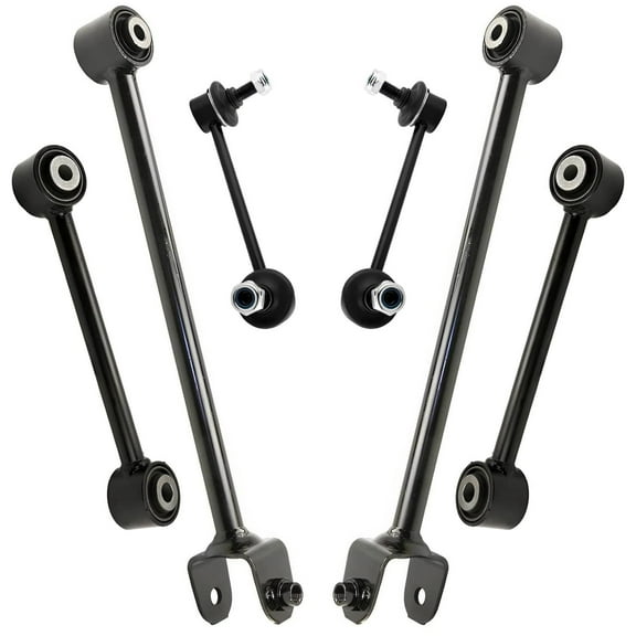 Detroit Axle - Rear 6pc Control Arms Kit for 09-14 Acura TL TSX, 08-17 Honda Accord, Lower & Upper Control Arms Sway Bars 2008 2009 2010 2011 2012 2013 2014 2015 2016 2017 Replacement