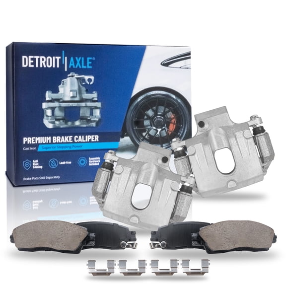 Detroit Axle - Rear Brake Calipers Brakes Brake Pads Replacement for Buick Enclave Chevy Traverse Fits select: 2009-2017 CHEVROLET TRAVERSE LT, 2011 BUICK ENCLAVE CX