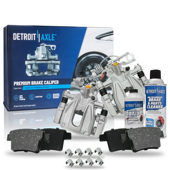 Detroit Axle - Rear Brake Calipers Brakes Brake Pads Replacement for Ford Freestyle Mercury Montego