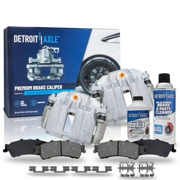 Detroit Axle - Rear Brake Calipers Brakes Brake Pads Replacement for Chevy Silverado GMC Sierra 1500 Fits select: 1999-2000 CHEVROLET SILVERADO C1500, 2001 CHEVROLET SILVERADO K1500