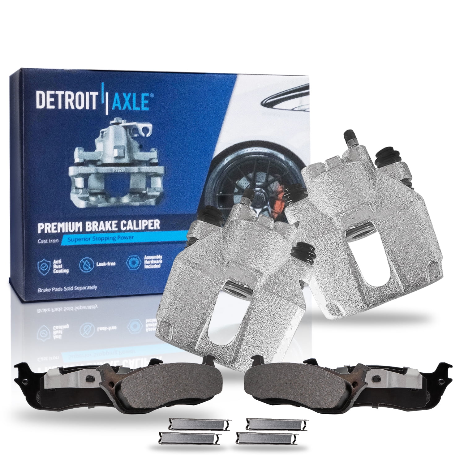 Detroit Axle Rear Brake Calipers Brakes Brake Pads Replacement for Lincoln Town Car Ford F150