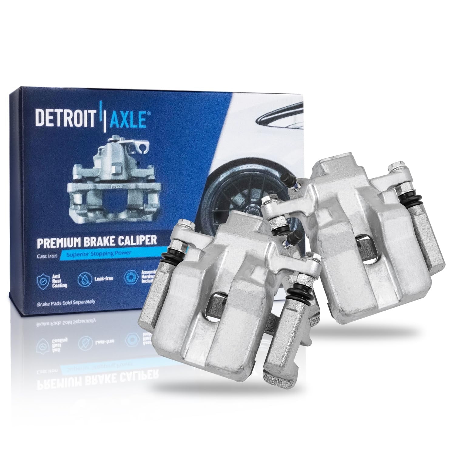 Detroit Axle - Rear Brake Calipers w/Brackets Replacement for 2013-2017 Toyota Camry Avalon Lexus ES300h ES350