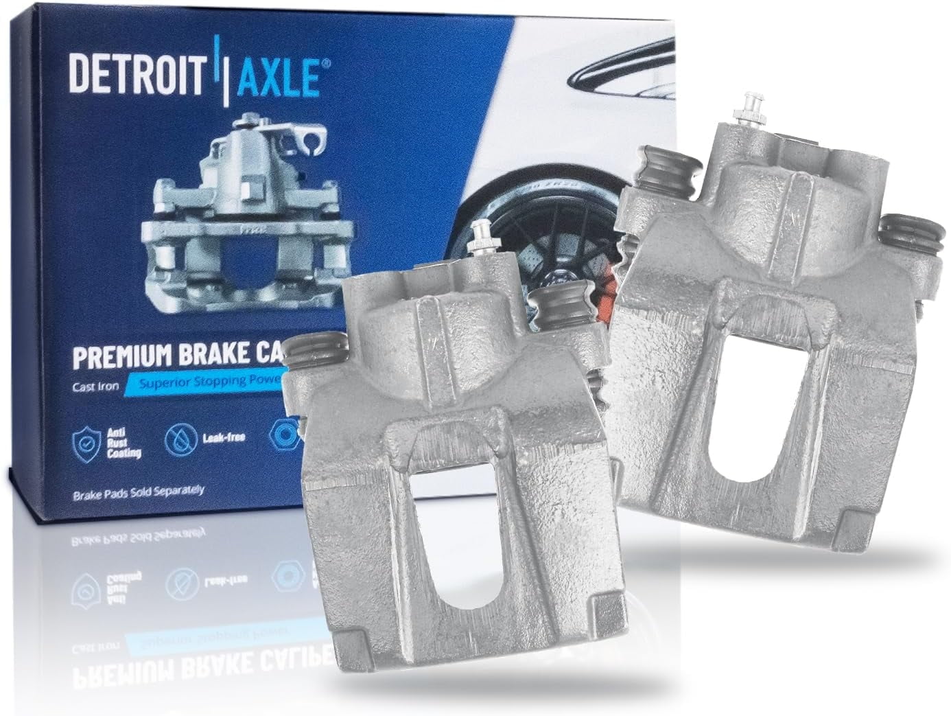 Detroit Axle - 2 Rear Brake Calipers for 2005 2006 2007 2008 2009 2010 Jeep Commander Grand Cherokee