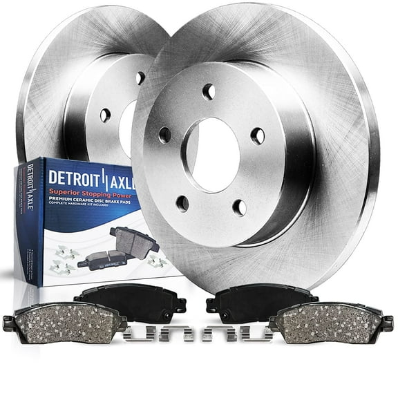 Detroit Axle - Rear Brake Kit for 10-16 Hyundai Santa Fe, 13-16 Santa Fe Sport, 11-15 Kia Sorento Replacement 2010 2011 2012 2013 2014 2015 2016 Brakes Rotors Ceramic Brake Pads