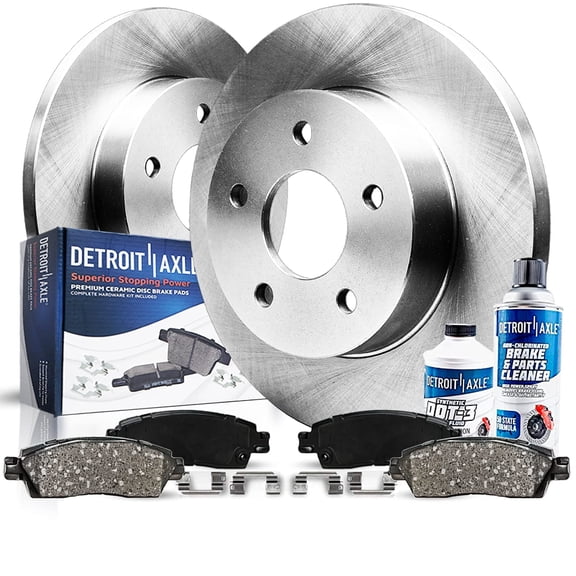 Detroit Axle - 6pc Rear Brake Kit for 1998-2002 Ford Ranger, 1995-2001 Explorer, 2001-2002 Explorer Sport, 1997-2001 Mercury Mountaineer, Disc Brakes Rotors Ceramic Brake Pads Replacement