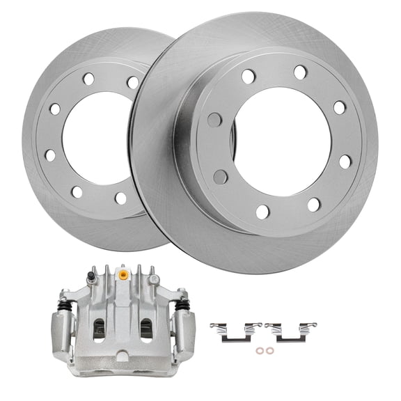 Detroit Axle - Rear Brake Kit for 2000-2005 Ford Excursion, 00-04 F-250 F-350 Super Duty, Disc Brake Rotors Brake Caliper 2001 2002 2003 2004 Replacement