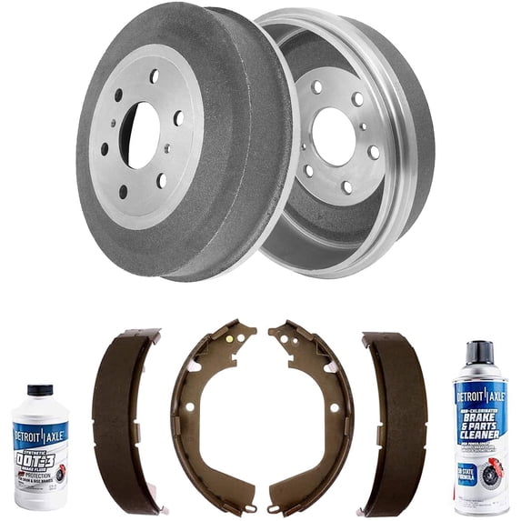 Detroit Axle - Rear Brake Kit for 2009-2013 Chevrolet Silverado GMC Sierra 1500 Brake Drums 2009 2010 2011 2012 2013 Semi-metallic Brakes Shoes Replacement