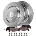 thumbnail image 1 of Detroit Axle - Rear Brake Kit for 2018-2023 Honda Odyssey, Drilled and Slotted Brake Rotors Ceramic Brake Pads 2019 2020 2021 2022: 12.99" Rotors, 1 of 8