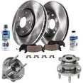 thumbnail image 1 of Detroit Axle - Rear Brake Kit for AWD 07-10 Ford Edge Lincoln MKX Disc Brake Rotors Ceramic Brakes Pads Replacement 2007 2008 2009 2010 Wheel Bearing Hubs: 11.89'' Rotor, 1 of 7