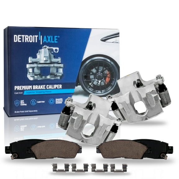 Detroit Axle - Rear Brake Kit for Chevy Trailblazer EXT SSR GMC Envoy XL XUV Buick Rainier Isuzu Ascender Olds Bravada Saab 9-7X, Brake Calipers Ceramic Brake Pads Replacement