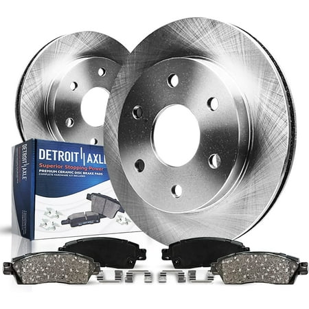 Detroit Axle - Rear Brake Kit for Chevy Trailblazer EXT SSR GMC Envoy XL XUV Buick Rainier Saab 9-7X Replacement 12.8" Brakes Rotors Ceramic Brake Pads