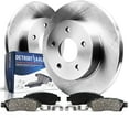 thumbnail image 1 of Detroit Axle - Rear Brake Kit for Dodge Avenger Caliber Chrysler 200 Sebring Mitsubishi Lancer Jeep Compass Patriot, 10.31'' Disc Brake Rotors Ceramic Brake Pads w/Hardware Replacement, 1 of 9