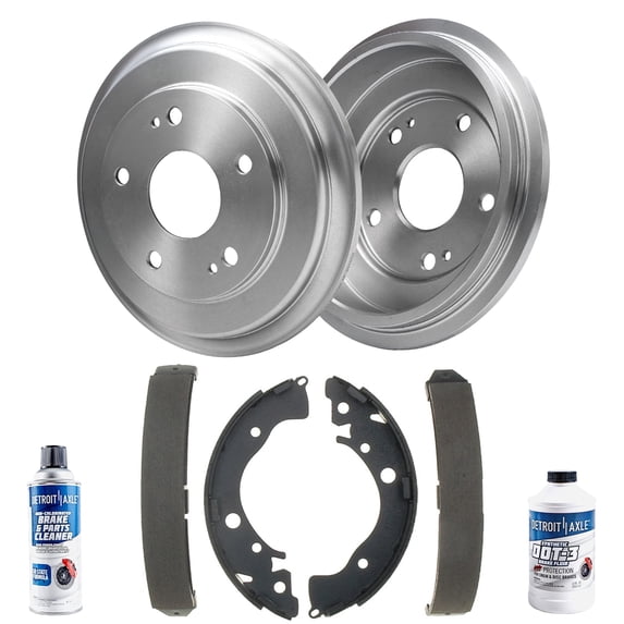 Detroit Axle - Rear Brake Kit for L4 1.8L 2006-2015 Honda Civic Brake Drums Brakes Shoes 2007 2008 2009 2010 2011 2012 2013 2014 Replacement